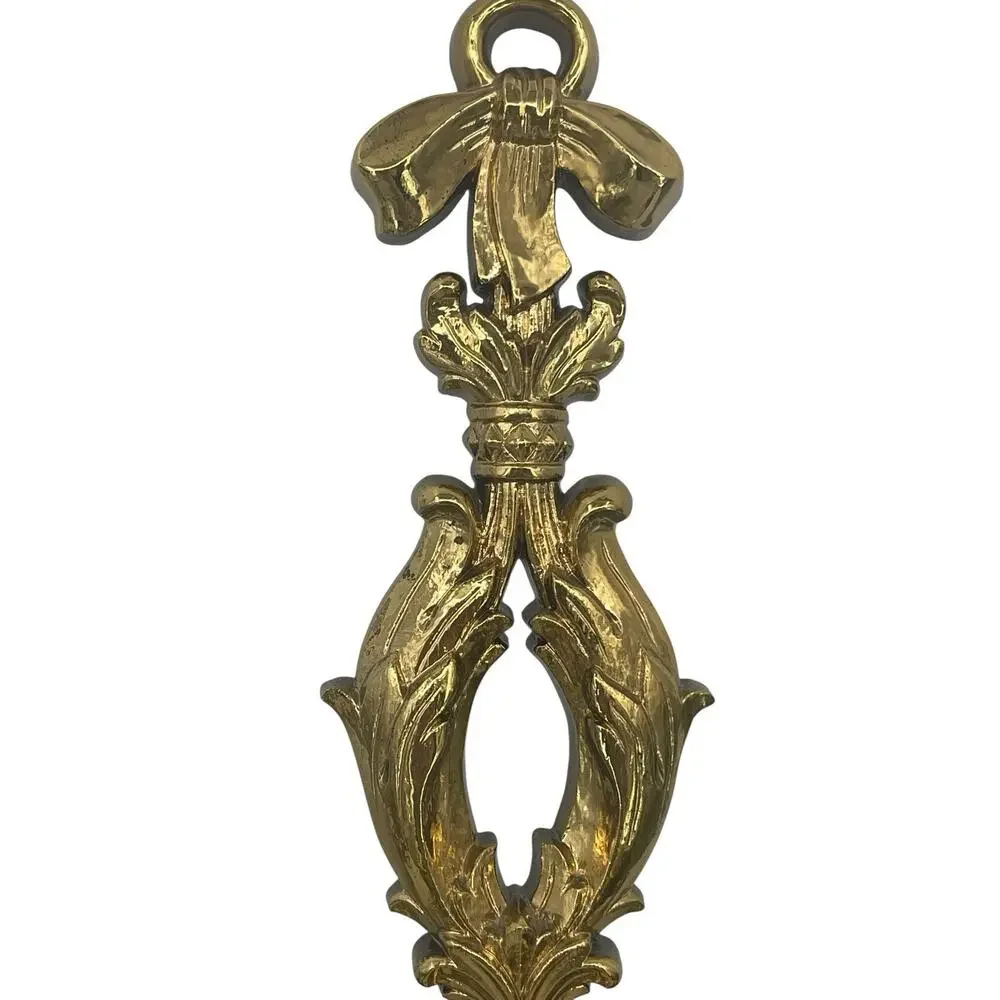 Vintage Homco Double Candle Sconces Pair Gold Hollywood Regency Angel Shades